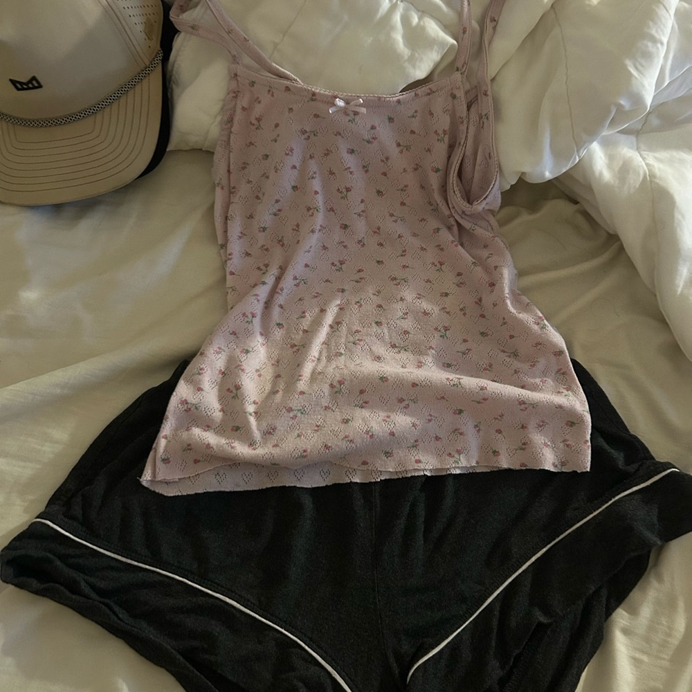 Women's Pink Floral Cami Tank -